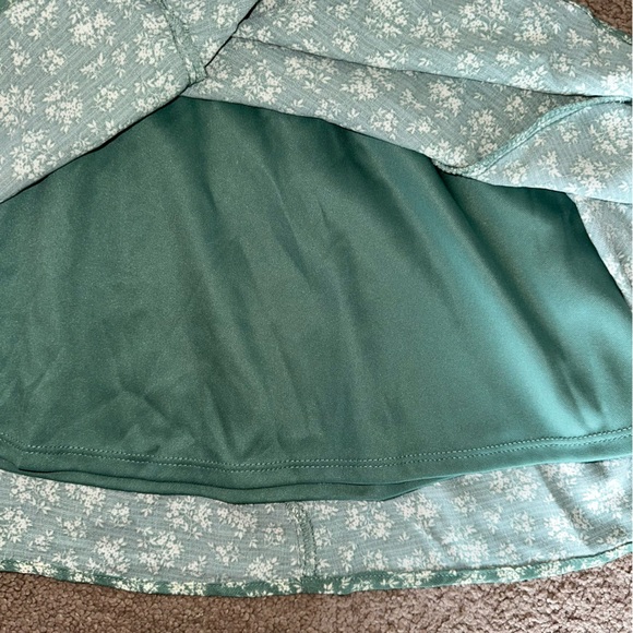Trixxi Floral Off Shoulder Fit & Flare Dress Green Cottagecore Summer Dress XS - Picture 9 of 11